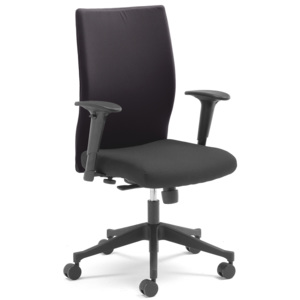 Krzesło biurowe MILTON, tkanina, czarny, czarny