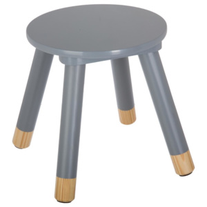 Taboret dla DZIECKA - stołek czteronożny, wysokość: 26 cm, Ø 24 cm, szary