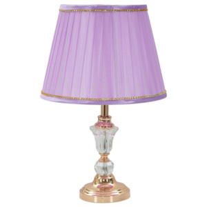 Różowa lampa stołowa Mauro z konstrukcją w złotej barwie Ferretti Lily