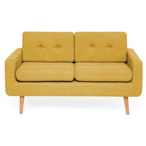 Żółta sofa 2-osobowa Vivonita Ina