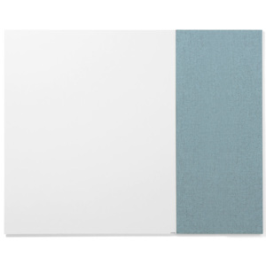 Tablica biała bez ram, 990x1190 mm + tablica 500x1190mm jasnoniebieska