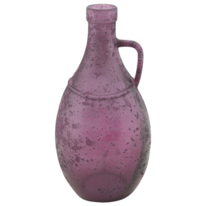 Fioletowy wazon ze szkła z recyklingu Mauro Ferretti Bordeaux, ⌀ 12,5 cm