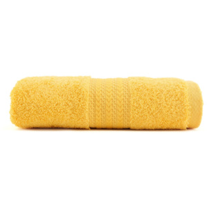Żółty ręcznik z czystej bawełny Sunny, 50x90 cm