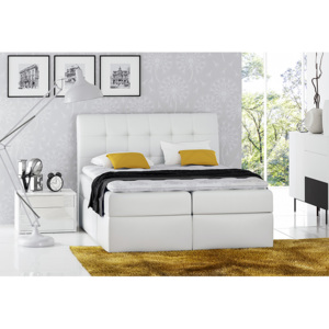 Łóżko kontynentalne Domino 180/200 - białe
