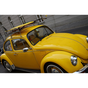 Fototapeta na ścianę kanarkowo żółty samochód FP 5837
