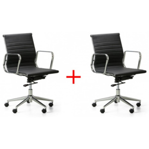 Fotel biurowy Style 1+1 gratis, czarny