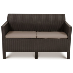 Sofa ogrodowa Orlando Allibert 126cm brąz/taupe