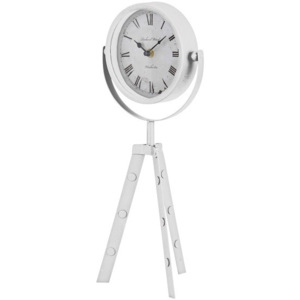 Zegar stojący trójnóg biały