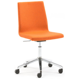 Krzesło konferencyjne PERRY, na kółkach, pomarańczowy