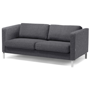 Sofa do poczekalni NEO, 2-osobowa, tkanina wełniana, ciemnoszary