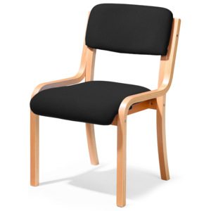 Krzesło konferencyjne WINNIPEG, bez podłokietników, czarny, buk