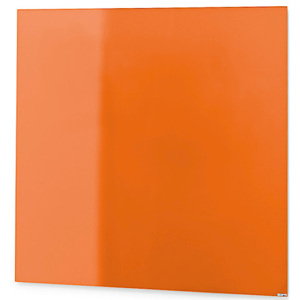 Szklana tablica suchościeralna, 300x300 mm, pomarańczowy