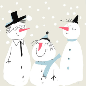 Opakowanie 20 serwetek papierowych ze świątecznym motywem PPD Smiling Snowmen