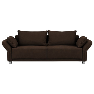 Brązowa 3-osobowa sofa rozkładana ze schowkiem Windsor & Co Sofas Casiopeia
