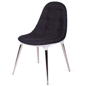 Krzesło 56x58x81cm King Home Passion czarno-białe