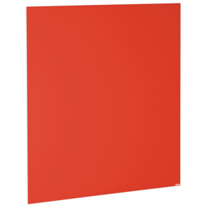 Szklana tablica suchościeralna, 1000x1000 mm, żywa czerwień