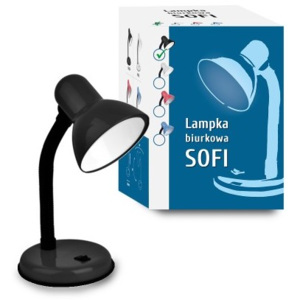 Lampka biurkowa E27 SOFI czarna -