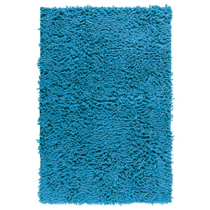 Niebieski dywanik łazienkowy Wenko Chenille, 80x50 cm