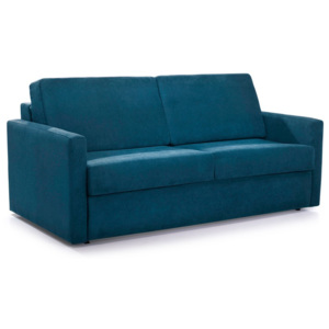 Niebieska sofa rozkładana z łóżkiem Softnord Soul