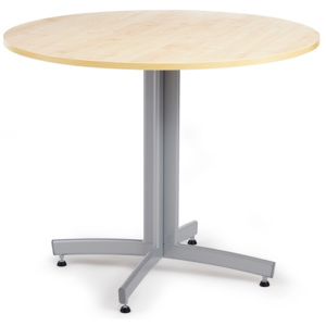 Stół do stołówki SANNA, Ø 900x720 mm, laminat, brzoza, szary