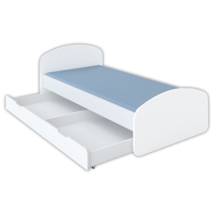 Łóżko z szufladą LUNA - białe