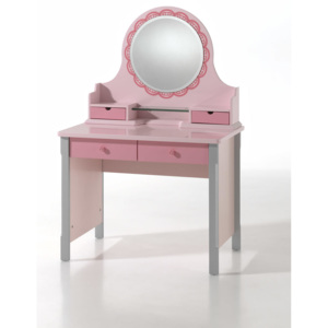 Toaletka Cindy - różowa - Biurko dziecięce 100x75x60 cm