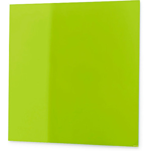 Szklana tablica suchościeralna, 300x300 mm, jasnozielony