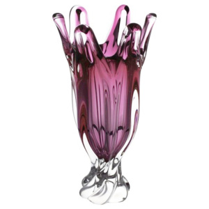 Wazon szkło hutnicze, kolor rubinowy, wysokość 350 mm