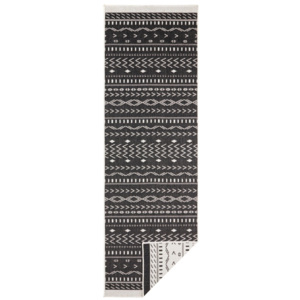 Czarno-kremowy wytrzymały chodnik dwustronny Bougari Twin Supreme Daro, 80x350 cm