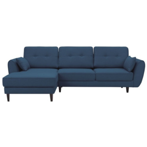 Niebieska 3-osobowa sofa HARPER MAISON Laila, lewy róg