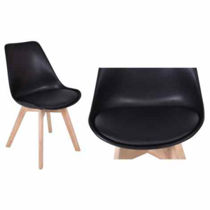 Krzesło Nantes - czarno-czarne