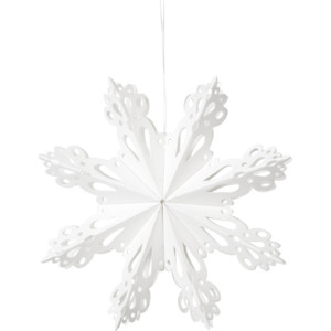Dekoracja choinkowa Snowflake 15 cm biała