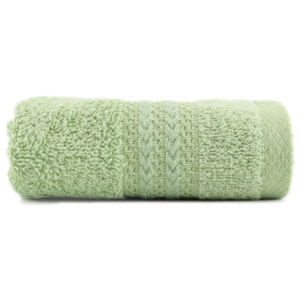 Zielony ręcznik z czystej bawełny Sunny, 30x50 cm