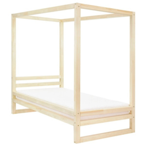 Drewniane łóżko jednoosobowe Benlemi Baldee Natura, 200x80 cm