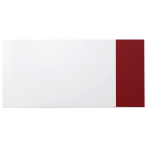 Tablica biała bez ram 1990x1190mm + tablica 500x1190mm czerwona