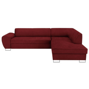 Czerwony narożnik rozkładany ze schowkiem Kooko Home XL Right Corner Sofa Piano