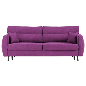 Fioletowa 3-osobowa sofa rozkładana ze schowkiem Cosmopolitan design Brisbane, 231x98x95 cm