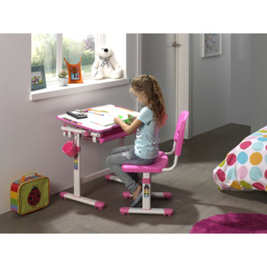 Rosnące biurko z krzesłem Comfort - różowy