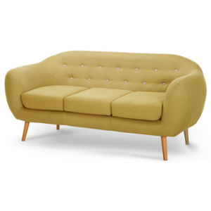 Żołtozielona sofa 3-osobowa Scandi by Stella Cadente Maison Constellation