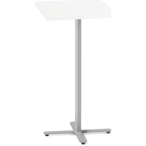 Stół barowy TILO, 1090x600x600 mm, srebrny, biały
