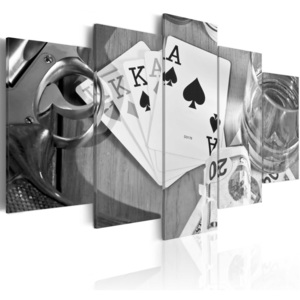 Obraz - Pokerowa noc - motyw czarno biały