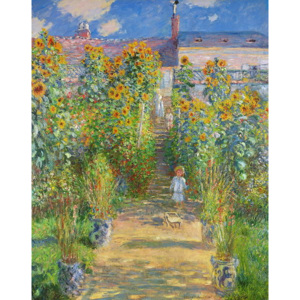 Reprodukcja The Artist's Garden at Vetheuil 1880, Claude Monet