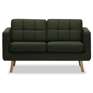 Ciemnozielona sofa 2-osobowa Vivonita Magnus
