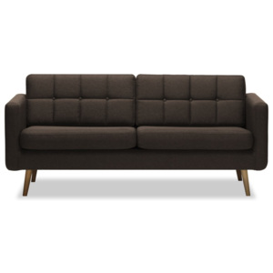 Ciemnobrązowa sofa 3-osobowa Vivonita Magnus
