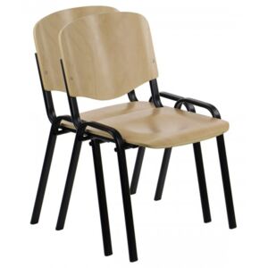 Krzesło ze sklejki typu ISO, stelaż czarny. Model TDC-07