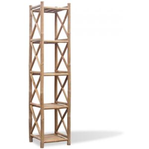 Kwadratowa 5 poziomowa półka bambusowa