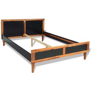 Rama łóżka z drewna akacjowego 200x180 cm, czarna