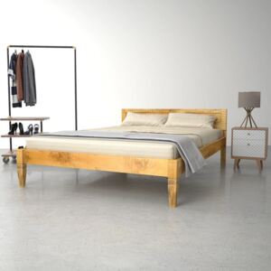 Rama łóżka z litego drewna mango, 140 cm
