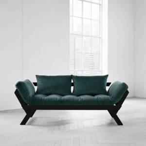 Sofa rozkładana Bebop Velvet Black / Green