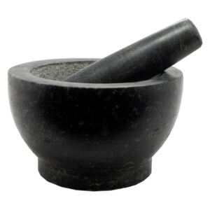 Marex Trade Moździerz z tłuczkiem 18 x 10,5 cm, czarny granit